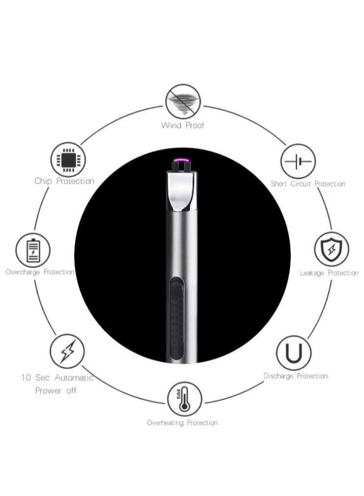 ولاعة شموع كهربائية قابلة لإعادة الشحن عبر USB - مقاومة للرياح، بدون لهب، وصديقة للبيئة  - Image 4