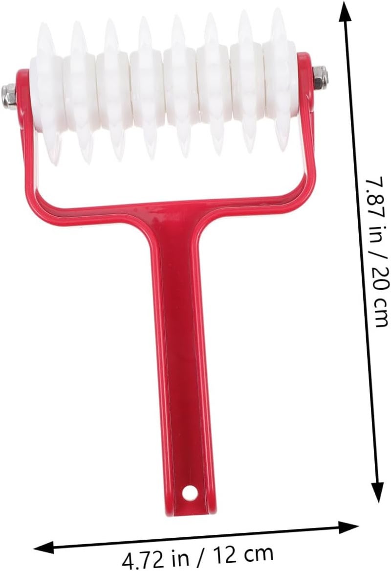 ABOOFAN Pizza Dough Docker Roller Tool Baking Needle Roller for Blistering Pizza Crust Red for Home Baking and Kitchen Supplies - Image 2