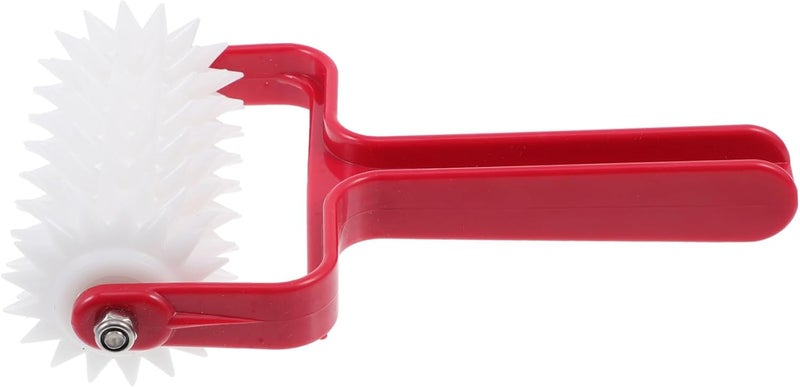 ABOOFAN Pizza Dough Docker Roller Tool Baking Needle Roller for Blistering Pizza Crust Red for Home Baking and Kitchen Supplies - Image 1
