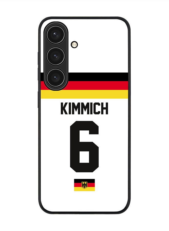 Stylizedd Rugged Black edge case for Samsung Galaxy S24, Slim fit Soft Case Flexible Thin Cover- Football Team-Germany, Player Name-Kimmich - Image 1