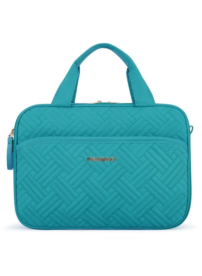 BAGSMART BAGSMART Teal Travel Water-resistant Makeup Organizer Bag