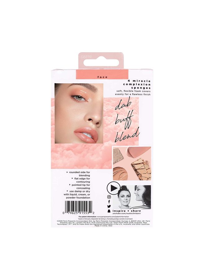 REAL TECHNIQUES 4-Piece Miracle Complexion Sponges Set Orange - Image 4