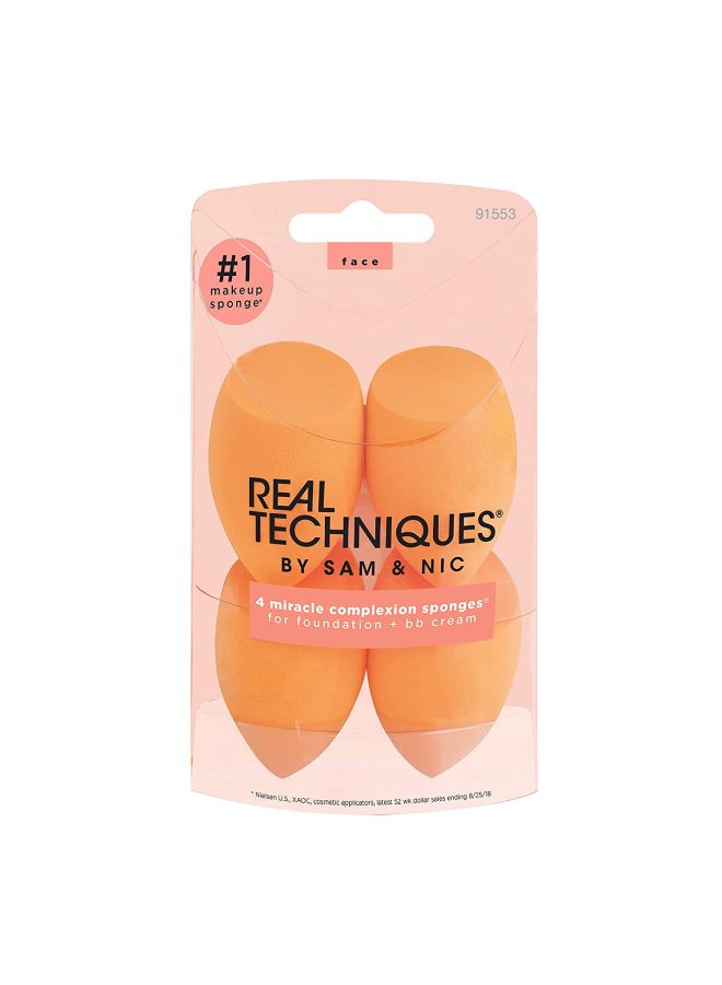 REAL TECHNIQUES 4-Piece Miracle Complexion Sponges Set Orange - Image 3