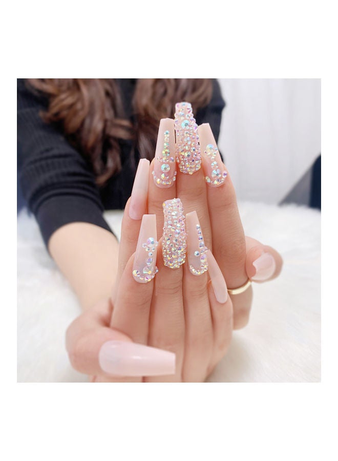 NIBEMINENT 24-Piece Removable False Nail Glossy Set Pink - Image 2