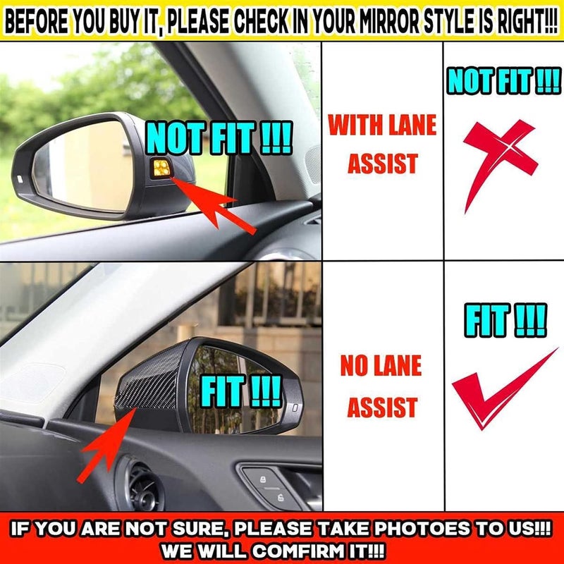 Vuzmode 2PCS A3 8V Car Rearview Mirror Cover Caps - Image 5