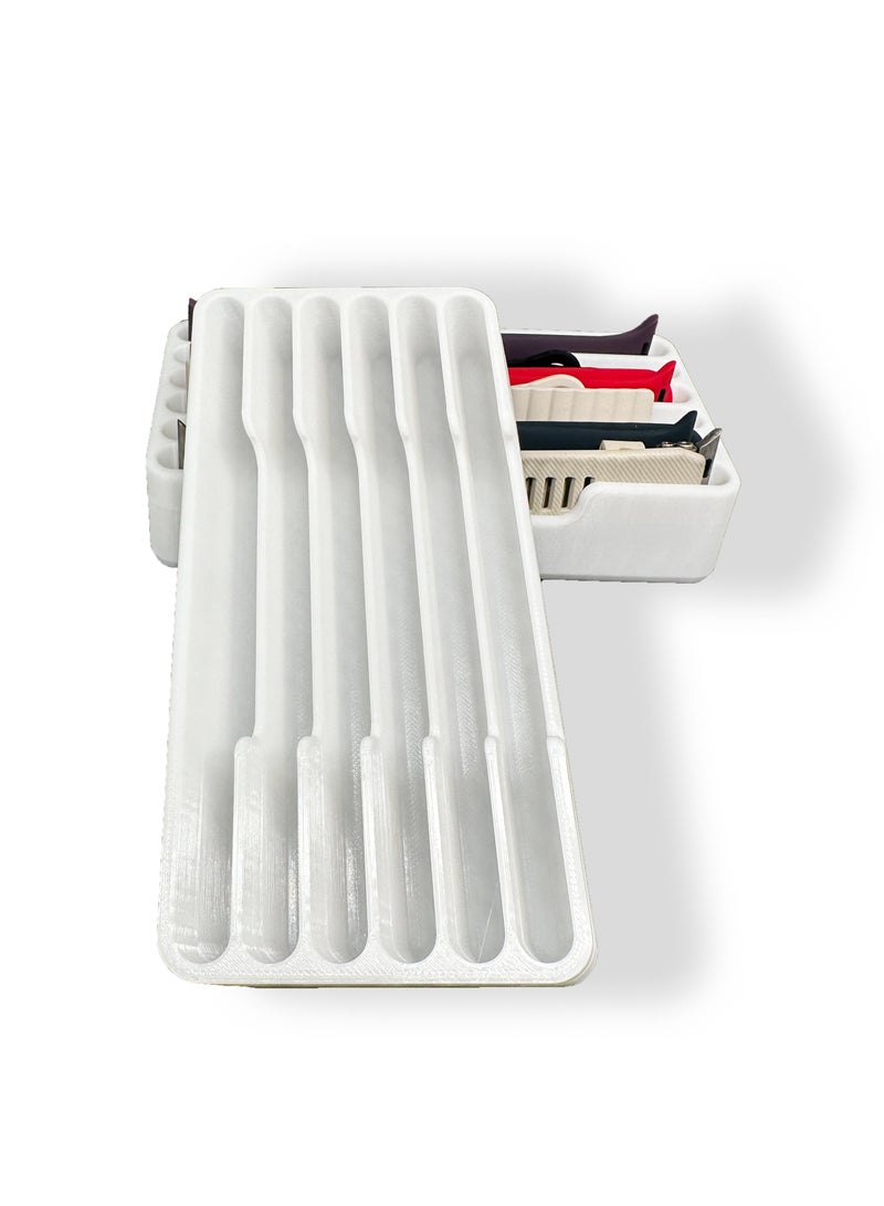 Samu Watch Strap Organizer, Universal iwatch Strap Organizer, Holds 6 Straps, White  - Image 4