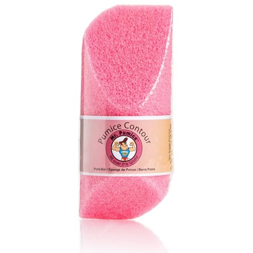 Mr. Pumice Stone for Feet Contour PUMI Bar - Foot Scrubber, Dead Skin Removal, Pink Callus Remover for Smooth Heels, Pedicure Smoothing Tool - Image 1