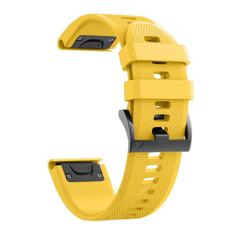 ANCOOL for Fenix 5/Fenix 6/Fenix 7 Band 22mm Silicone Watch Band for Fenix 8 Fenix E 47mm/Fenix 5 Plus/Fenix 6 Pro/Fenix 7 Pro/Forerunner 935(Yellow) - Image 1