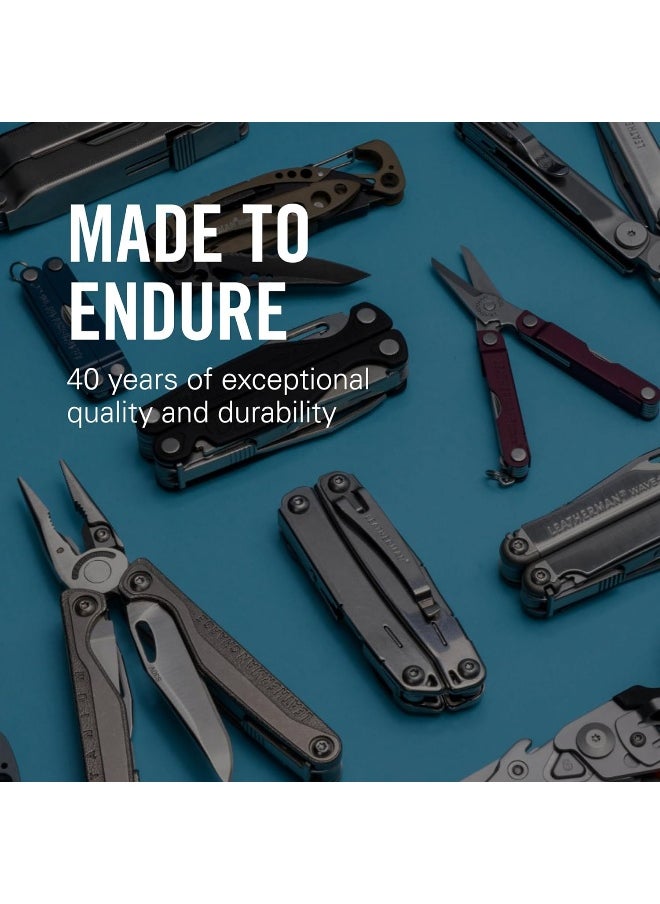 , Wave Plus Multitool With Premium Replaceable Wire Cutters, Spring-Action Scissors And Nylon Sheath, Stainless Steel