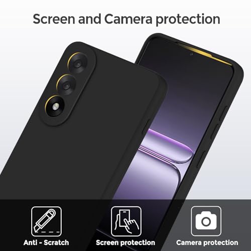 SBMS Silicone Back Cover Case for OnePlus Nord 5 5G / Nord5 5G | Soft Micro-Fibre Lining Inside | Camera Protection Bump | Shockproof Back Cover Case for OnePlus Nord 5 5G / Nord5 5G (Black) - Image 2
