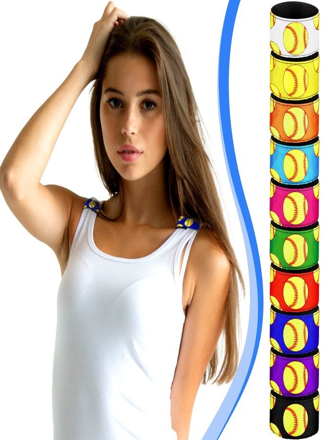Yinder 10 Pairs Softball Sleeve Holders Sports Shirt Ties Sleeve Straps Clips for Baseball Soccer Sports Activities 10 Colors(Softball) - Image 5