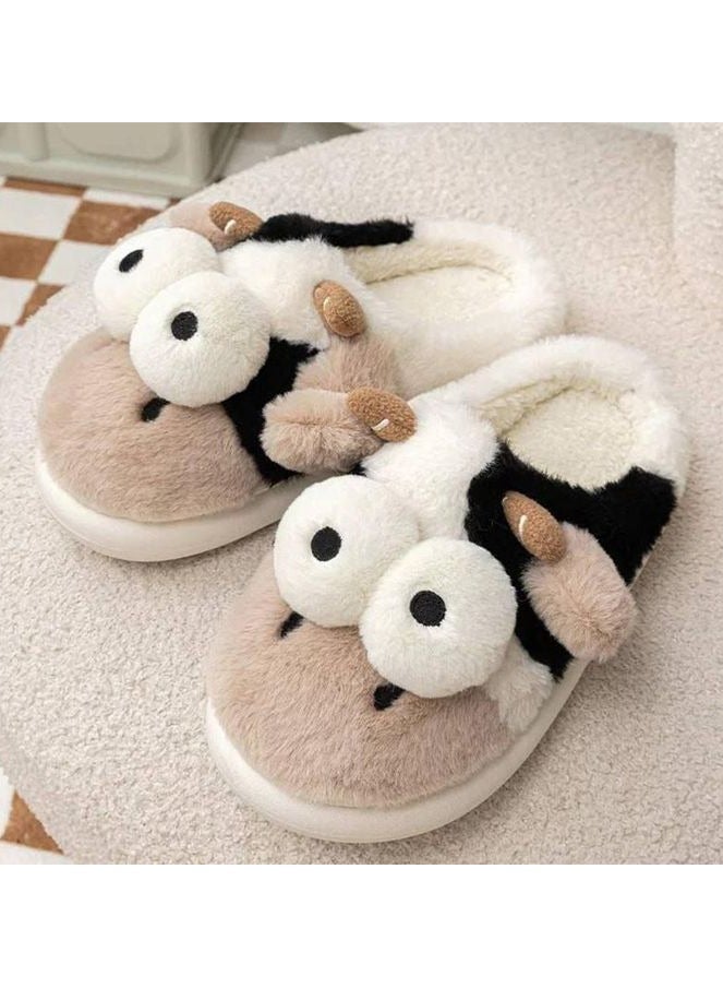 Crazy Cow Kids Fur Slipper With Rubber Sole - Image 1