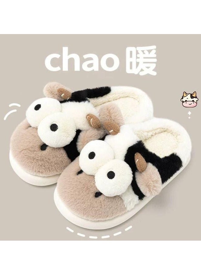 Crazy Cow Kids Fur Slipper With Rubber Sole - Image 3