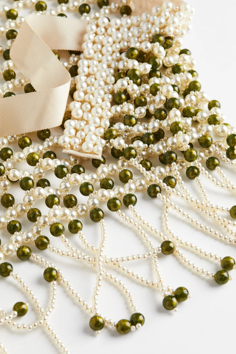 H&M Beaded halterneck top