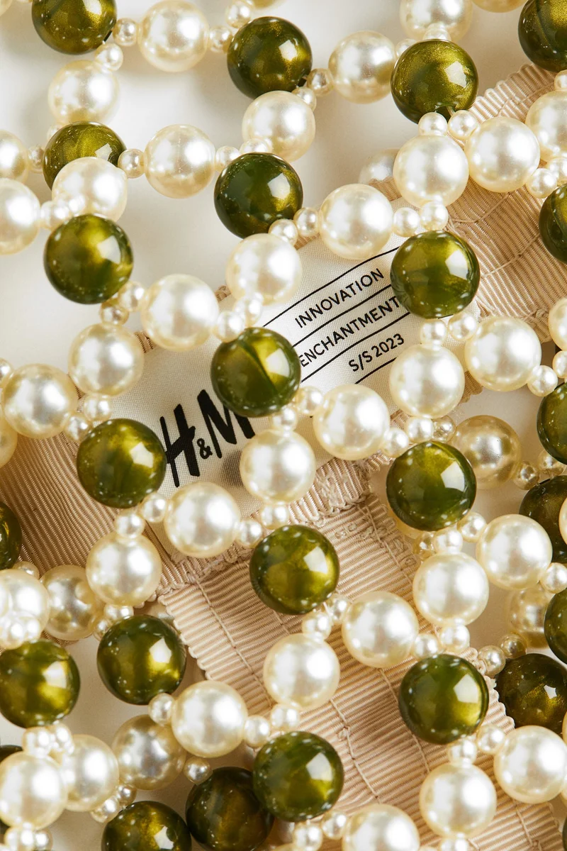 H&M Beaded halterneck top