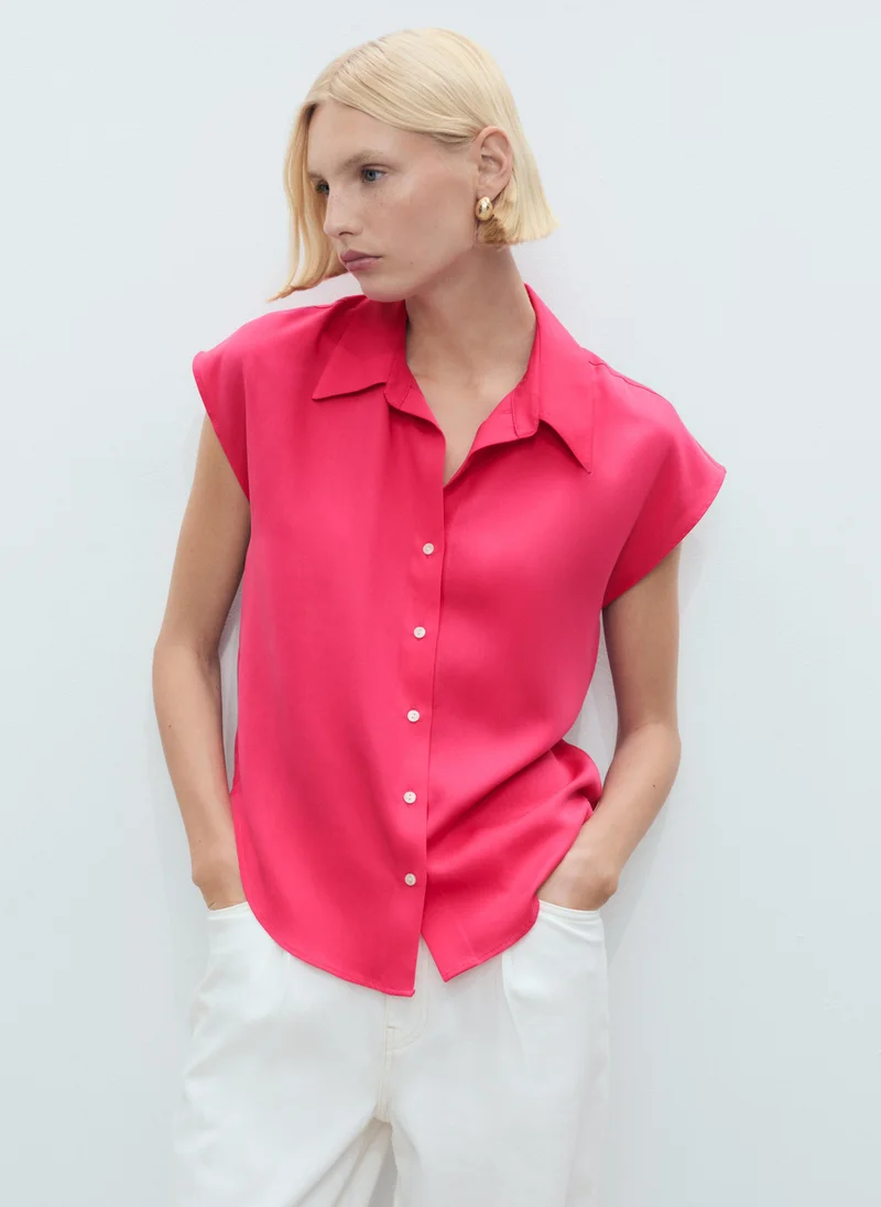 MANGO Lyocell sleeveless shirt
