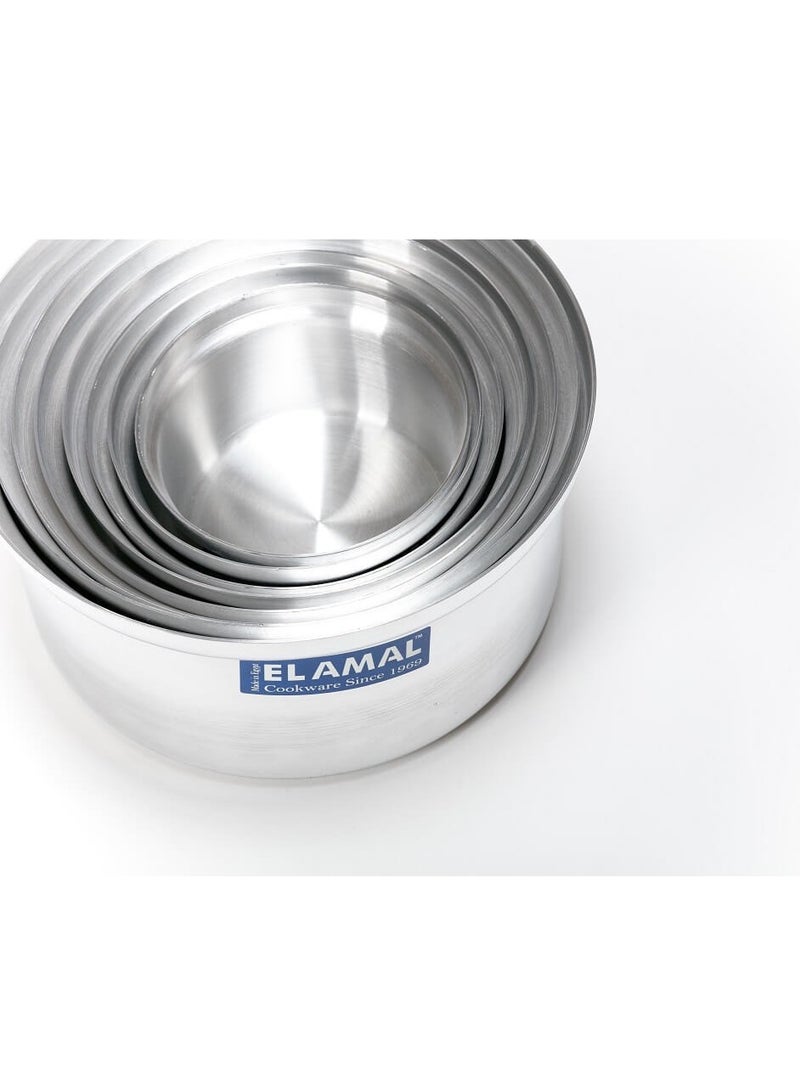 الأمل طقم قدور ألمنيوم من الأمل مكون من 8 قدور صناعة مصرية مقاس 16/18/20/22/24/26/28/30 سم - Image 4