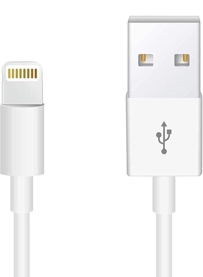 Lightning to USB Cable Compatible iPhone 13/12/11 Pro Max/XS MAX/XR/XS/X/8/7/Plus/6S iPad AirPods,iPod Touch (2M/6.6FT)  - White  - Image 1