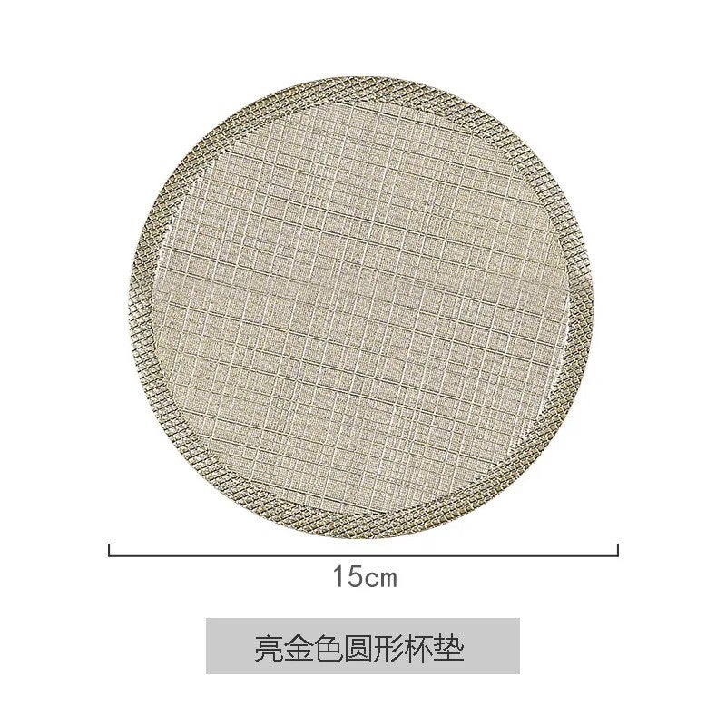 Y&D Personalized Nordic Wind Insulated Round Coasters – PU Leather Coffee & Tea Coasters, Creative Non-Slip Heat-Resistant Set for Home and Office - Image 1