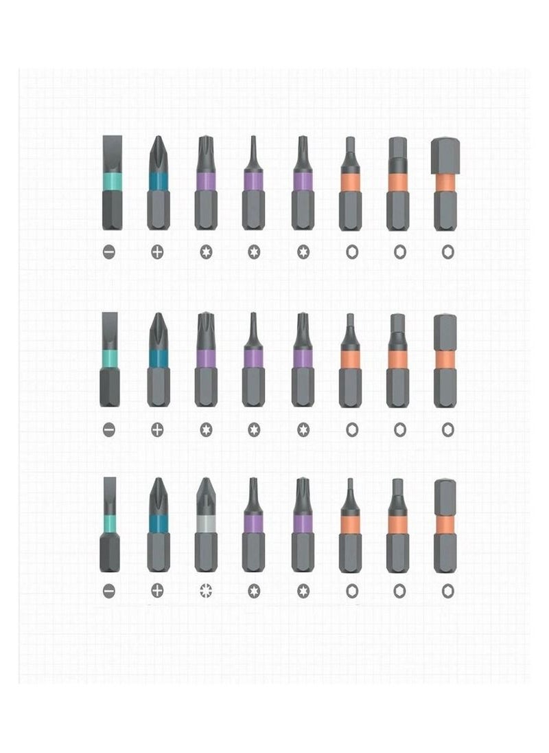Duka RS1 Screwdriver 24 in 1 Multi-purpose Ratchet Wrench Screw driver S2 Magnetic Bits Tools Set Household Repair Tool