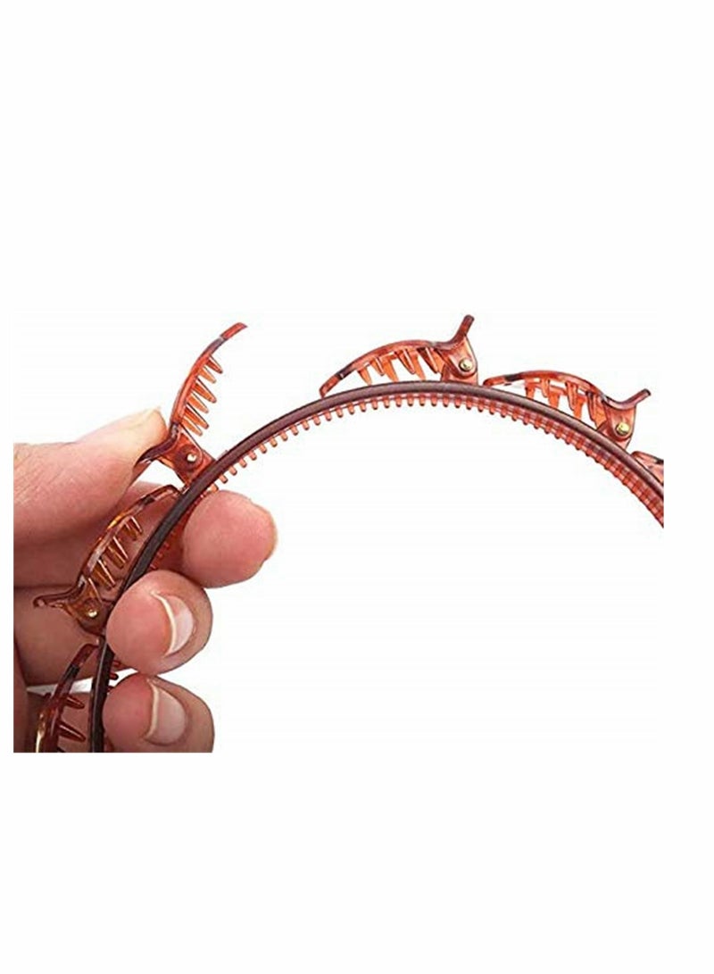 Loquat Headband Hair Pin, 7 Pack Hairstyle Hairpin, DIY Hair Bands, Double Bangs Hairstyle Hairpin, Non-slip Double Layer Twist Plait Headband Hair Styling Tools for Women Girl - Image 3