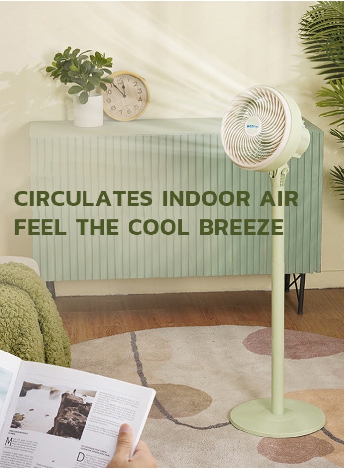 مودي مروحة أرضية محمولة 2 في 1 مقاس 10 بوصات - ارتفاع قابل للتعديل، مروحة أرضية هادئة متأرجحة بزاوية 90 درجة، 3 مستويات سرعة، مروحة أرضية محمولة بخمس شفرات للمنزل والمكتب - Image 5