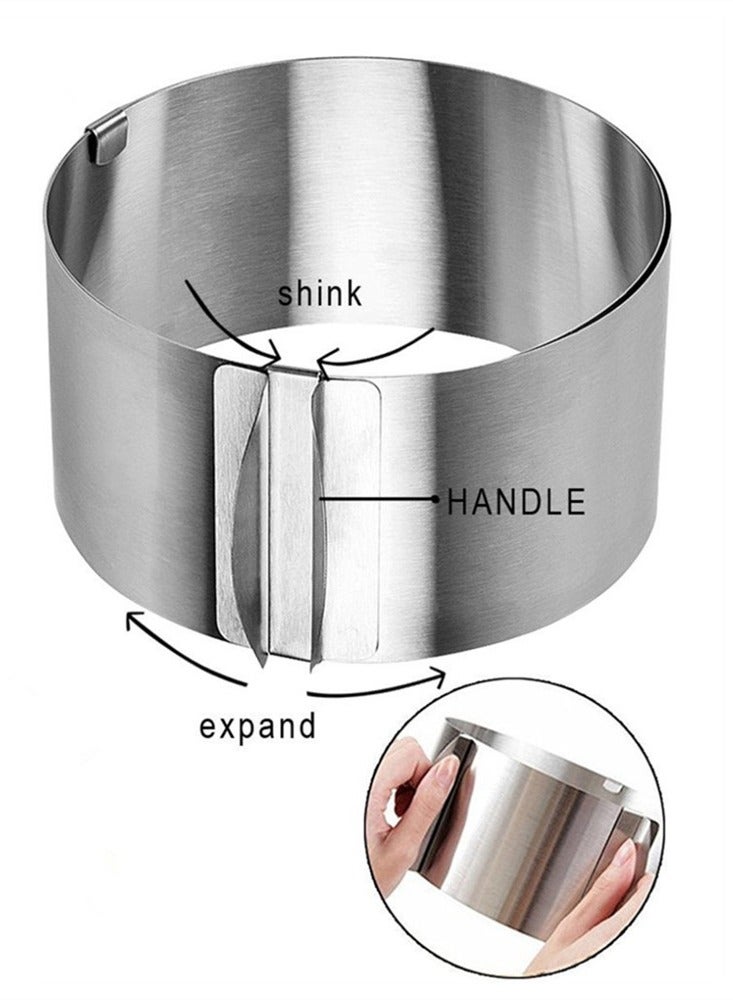 Cake Mold-Cake Ring-Adjustable Round Stainless Steel 16 to 30cm Cake Mold - Cake Baking Supplies Bakeware Kitchen Baking Tool - Image 3