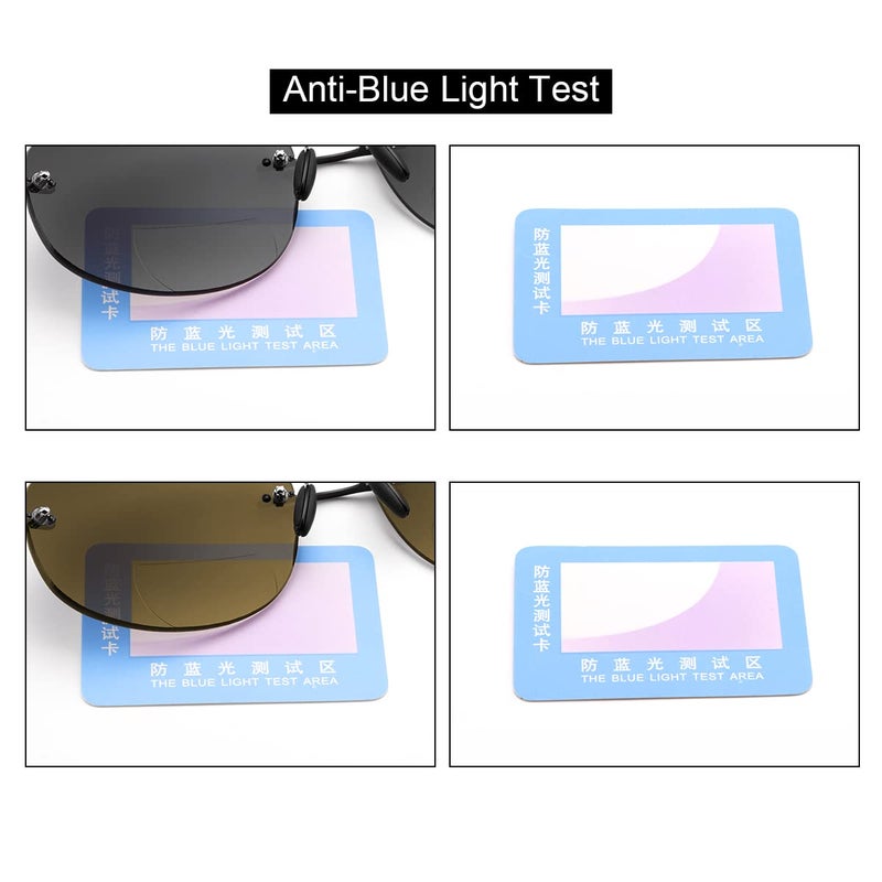MIRYEA Rimless Bifocal Sunglasses +1.50 Strength Reading Glasses UV Protection Sport Sunglasses Anti Blue Light Sun Readers for Men and Women Outdoor Driving Safety Eyeglasses Tinted Lens Shades Eyewear - Image 5