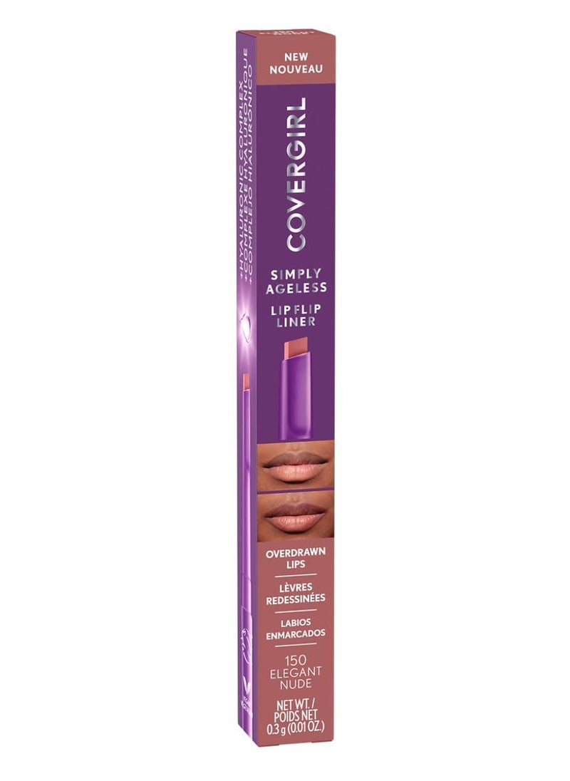 CoverGirl - COVERGIRL Simply Ageless Lip Flip Liner, Elegant Nude, Pack of 1 - Image 1