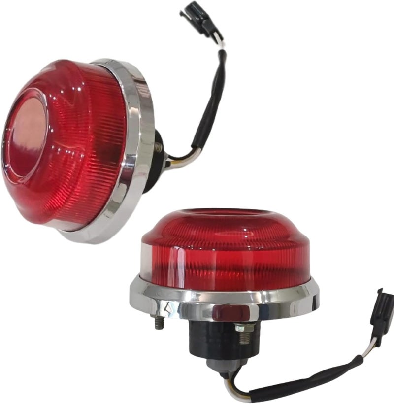APSMOTIV Brake Tail Light Assemblies Bullet Brake Motorcycle Lights Bike Universal Running Tail Lights Motorcycle Tail Light with License Plate 12V Sport Bike RE BULLET - Image 2