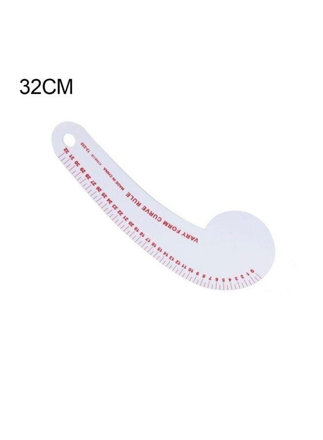 Bluelans French Curve Metric Ruler White/Pink - Image 3