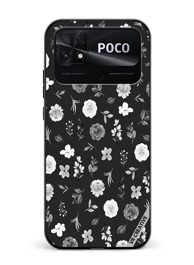 VR CREATIVE Protective Case Cover For Xiaomi Poco C40 Flower Design Multicolour - Image 1