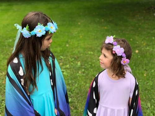 CellElection 6Pcs Adjustable Boho Flower Crowns with Elastic Ribbon Floral Headbands Garland Bridal Bridesmaid Women Girls Teens Kids Headpiece for Hawaiian Party Wedding Beach Festival - Image 4