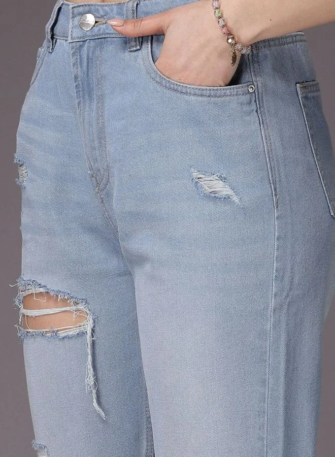 Freehand  Women Straight Fit Solid High Rise Jeans  | Best Price UAE