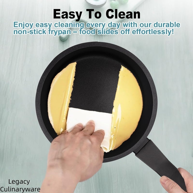 Legacy Culinaryware Nonstick Sauce Pan with Lid,1.5QT small pot, PFOA Free,Kitchen Pots Induction Pot,Cream - Image 4