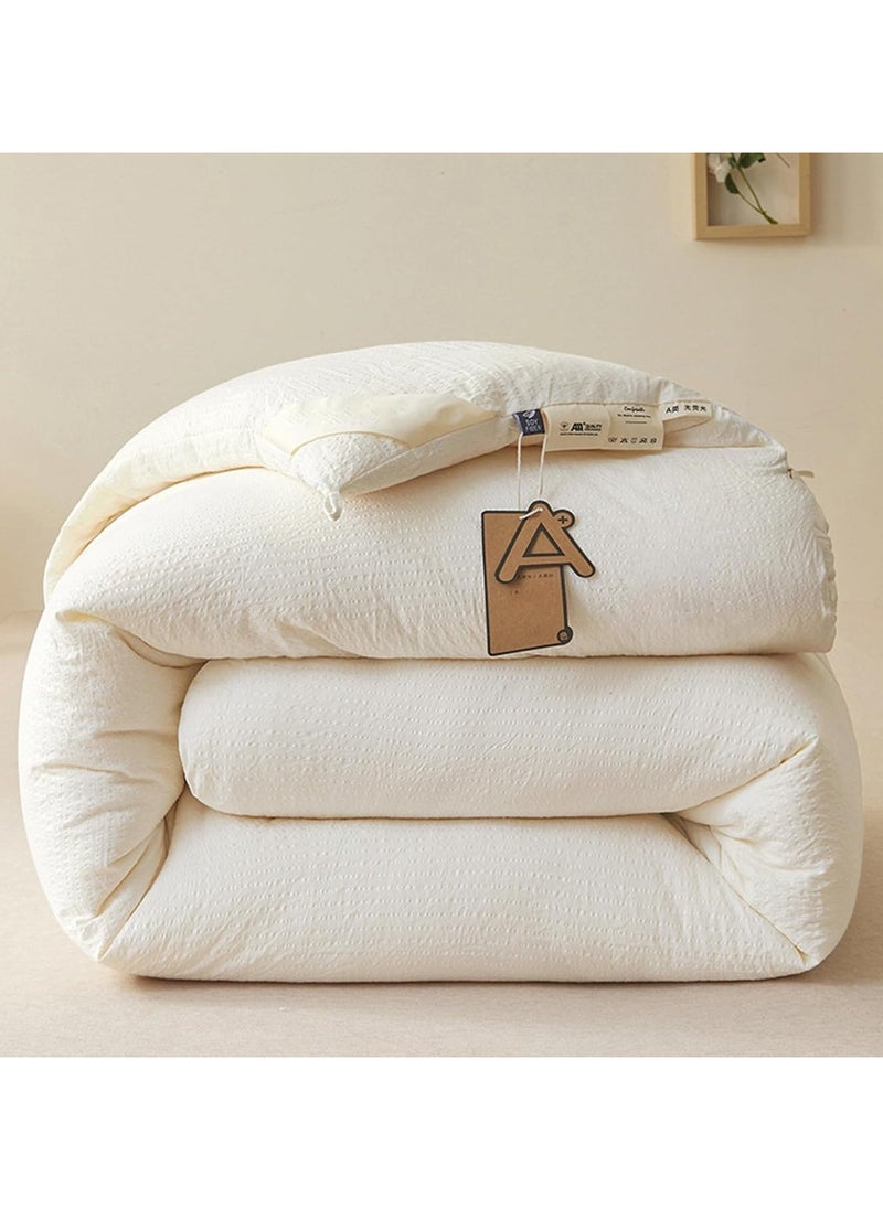 AUTOYSUR - 3kg/4kg Pure Cotton Thickened Winter Quilt,Washable Soft Quilt,Moisture Absorption and Heating Warm Breathable Quilted Dye Free Soy Fiber Comforter Core - Image 1