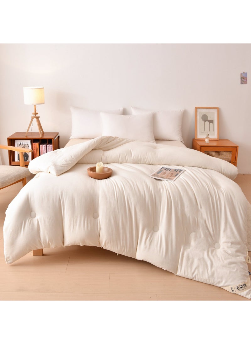 AUTOYSUR - 3kg/4kg Pure Cotton Thickened Winter Quilt,Washable Soft Quilt,Moisture Absorption and Heating Warm Breathable Quilted Dye Free Soy Fiber Comforter Core - Image 1