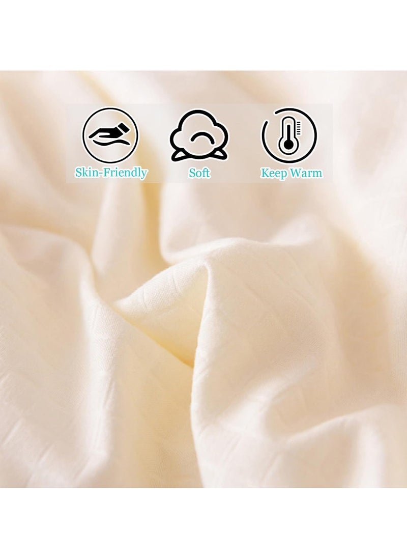 AUTOYSUR - 3kg/4kg Pure Cotton Thickened Winter Quilt,Washable Soft Quilt,Moisture Absorption and Heating Warm Breathable Quilted Dye Free Soy Fiber Comforter Core - Image 1