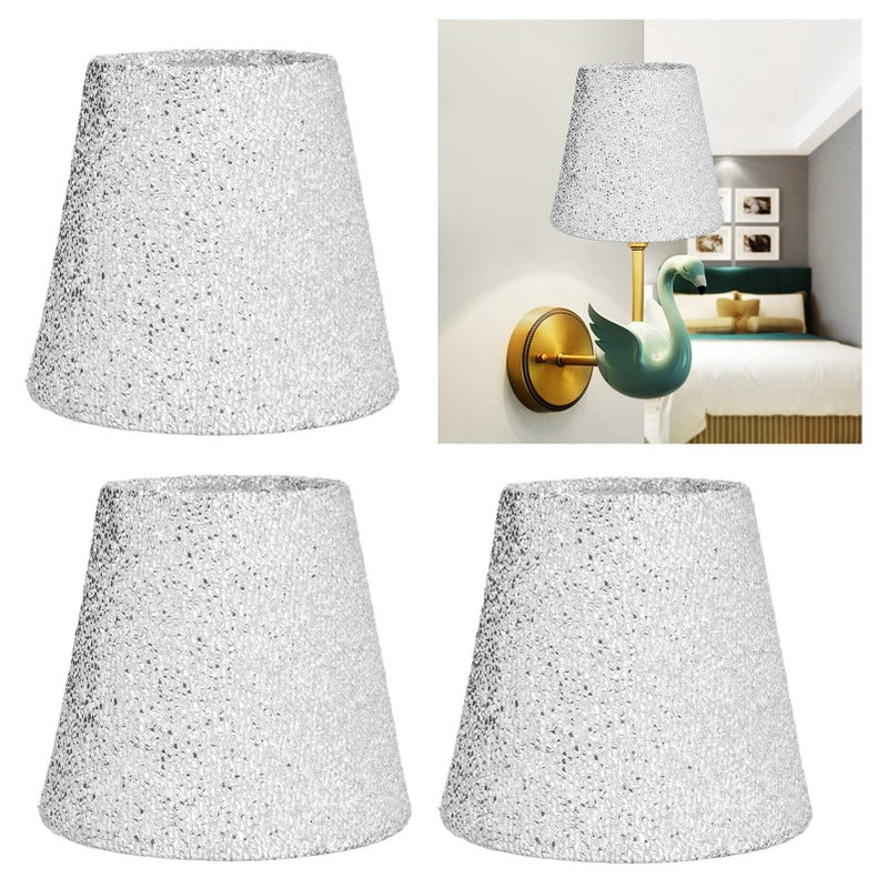 Small Clip On Lampshade Set Of 3 Decorative Chandelier Shades For Home Wall Lamp - Image 3