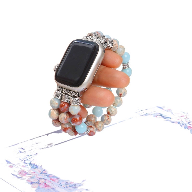 سوار ساعة ذكية متوافق مع Apple Watch 38/40/41/42/44/45/49mm بملاءمة قابلة للتعديل وحزام بديل باللون أسود قابل للتعديل - Image 3