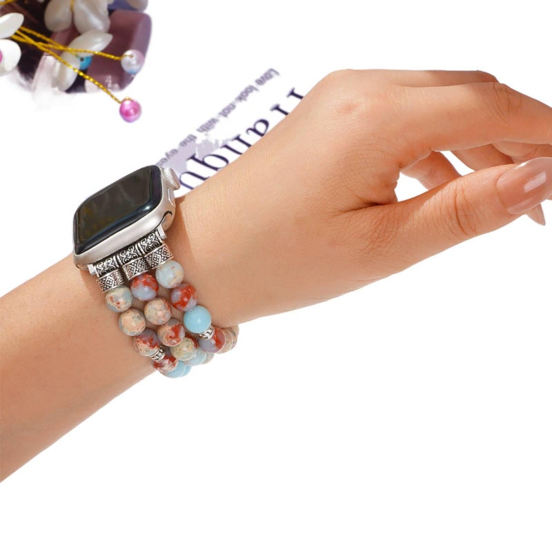 سوار ساعة ذكية متوافق مع Apple Watch 38/40/41/42/44/45/49mm بملاءمة قابلة للتعديل وحزام بديل باللون أسود قابل للتعديل - Image 4