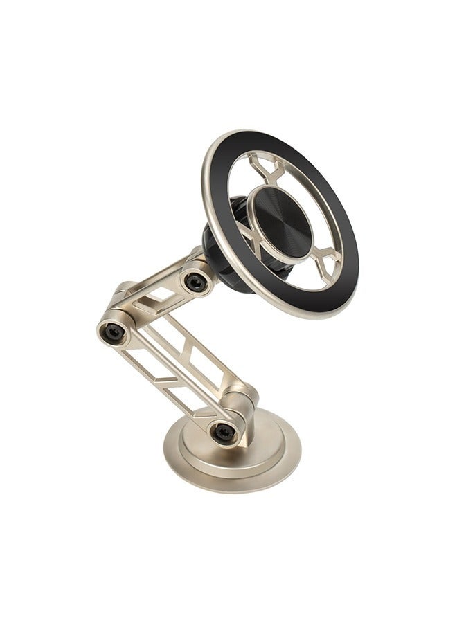 Aluminum Alloy Magnetic Car Phone Mount, 360° Rotating Car Phone Holder with Three-Axis Arbitrary Adjustment, Lightweight and Foldable, Compatible with a Variety of Mobile Phones - Image 1