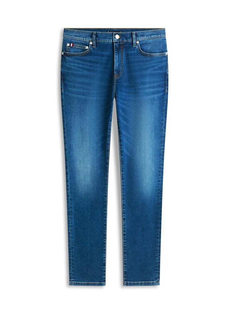 TOMMY HILFIGER  Bleecker Whiskered Five-Pocket Slim Jeans for Men | Best Price UAE