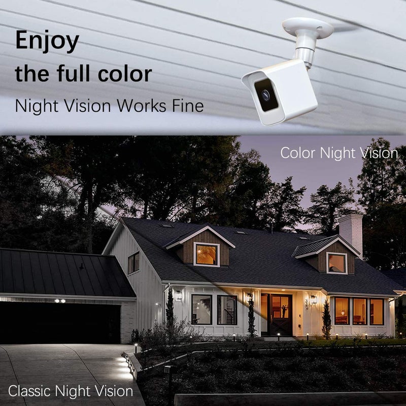 PEF Mount for All-New Wyze Cam V4 and V3, Weatherproof Protective Cover and 360 Degree Adjustable Wall Mount Solid Housing for Wyze V4 and V3 Outdoor Indoor Smart Home Camera System (White, 1 Pack) - Image 3