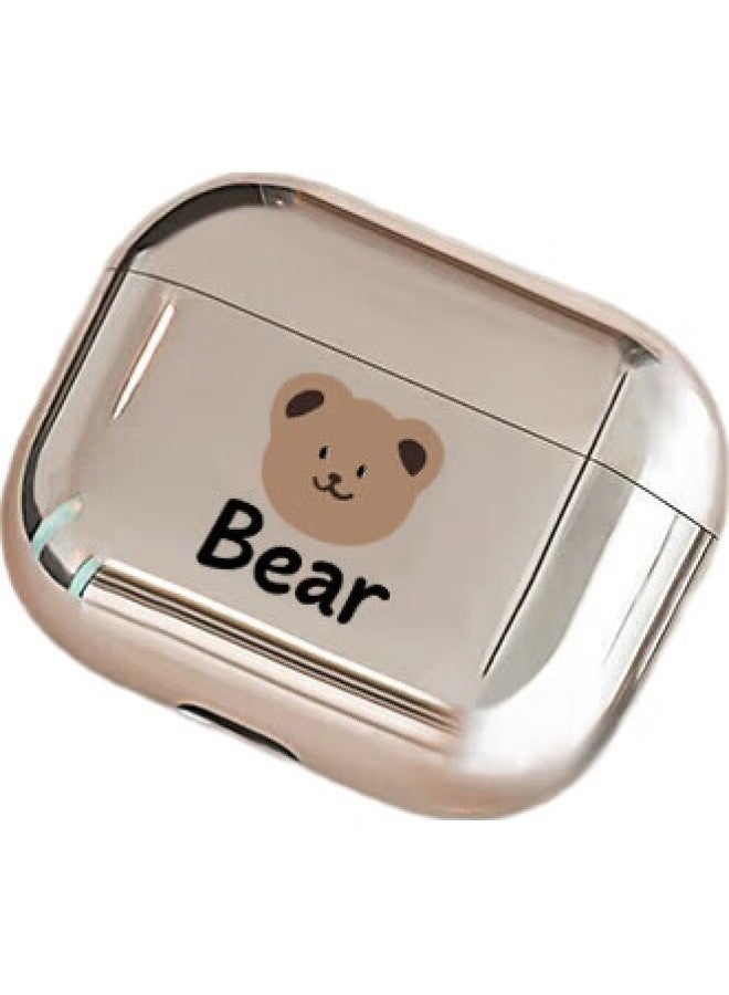 Sehan Suitable For Airpods Pro 2 Earphone Protective Case, Apple Series Airpods Pro 2 Bluetooth Earphone Case, Soft Shell, Electroplated Bear Storage Box, Wireless Charging Compatible - Image 1