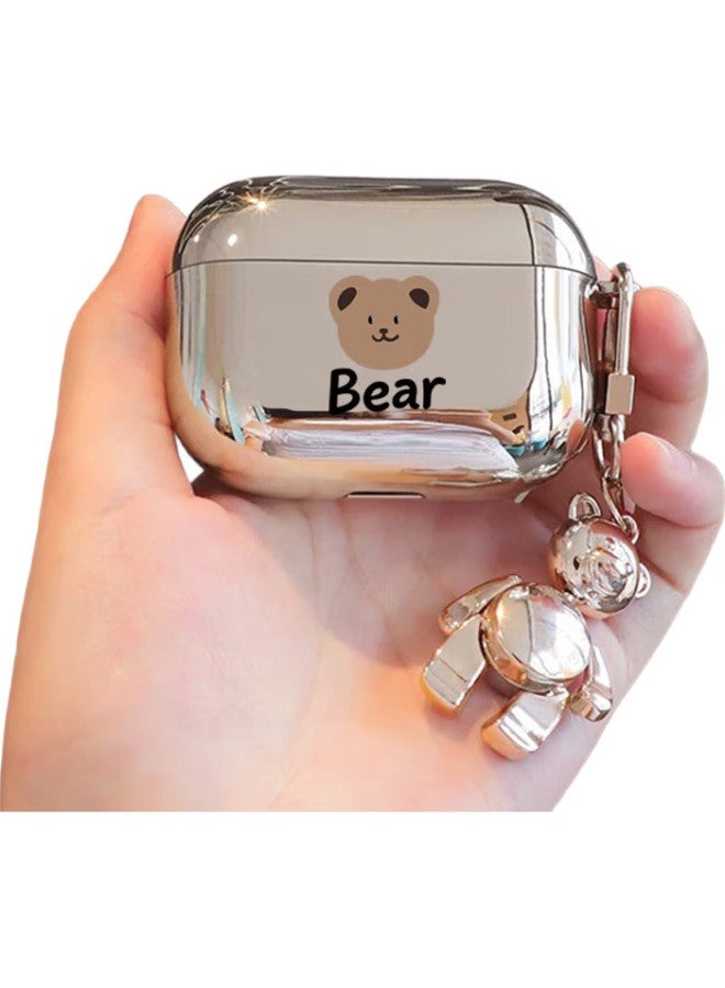 Sehan Suitable For Airpods Pro 2 Earphone Protective Case, Apple Series Airpods Pro 2 Bluetooth Earphone Case, Soft Shell, Electroplated Bear Storage Box, Wireless Charging Compatible - Image 3