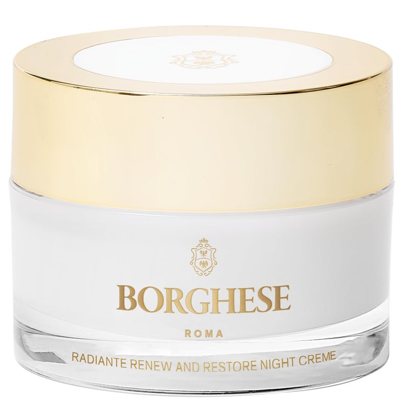 Borghese Radiante Renew  Restore Night Creme  Hydrating Barrier Night Cream with Castor Oil Shea Butter  Vitamin B3 for All Skin Types