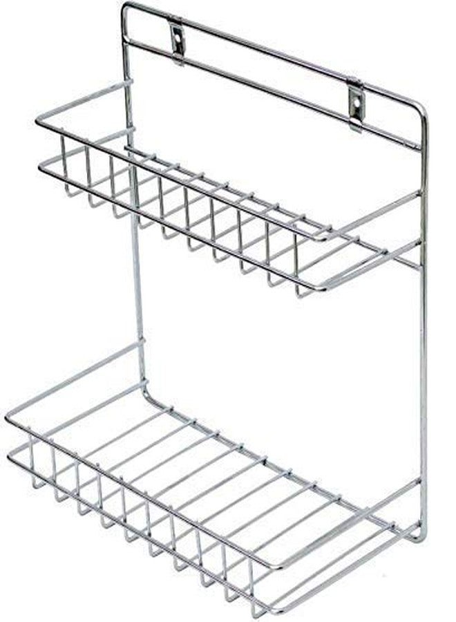 KEEPWELL Stainless steel Kitchen & bathroom Detergent Rack Detergent Holder Wall mouted Detergent Rack Door Mounted 2 Tier Bathroom Rack (Silver) - Image 5