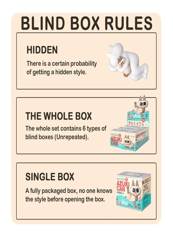 BEEMAI Nobeko Azukisan's Daily Series 2 1PC Blind Box Random Design Cute Figures Collectible Toys Birthday Gifts - Image 3