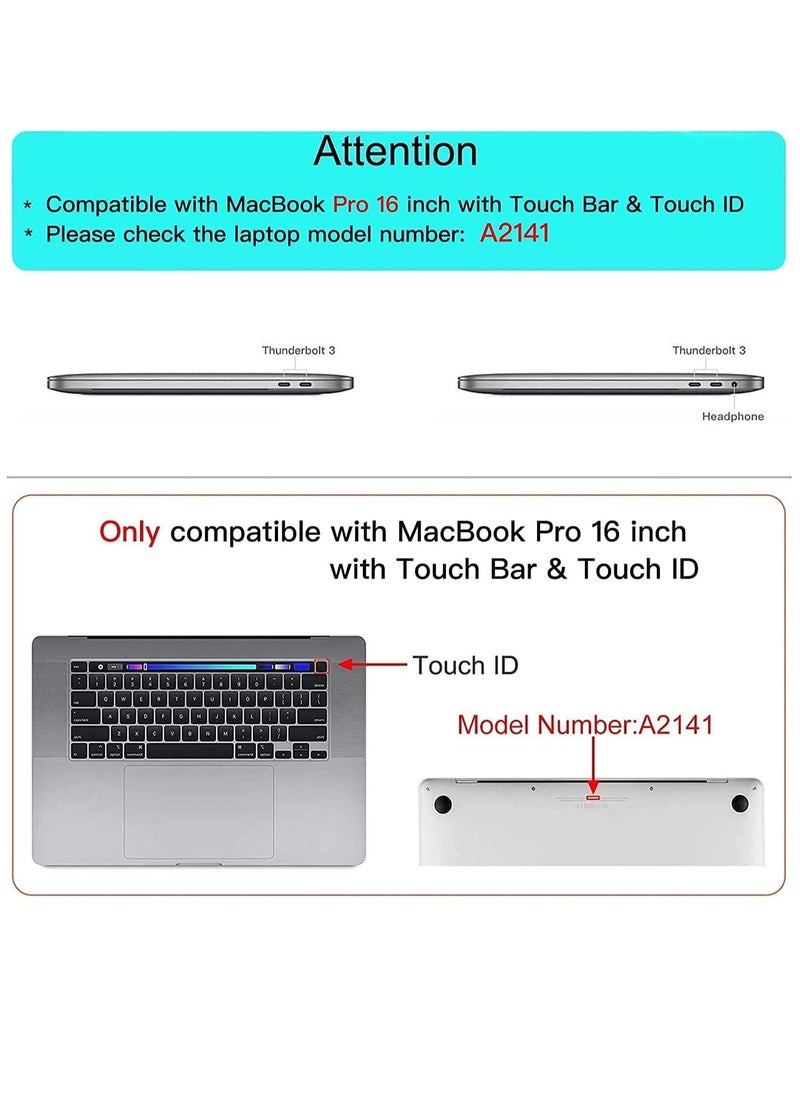 Ntech NTECH Hard shell Case cover For MacBook Pro 16 Inch 2019-2020 For New MacBook Pro 16 inch with Touch ID Model ( A2141 ) Clear  - Image 2